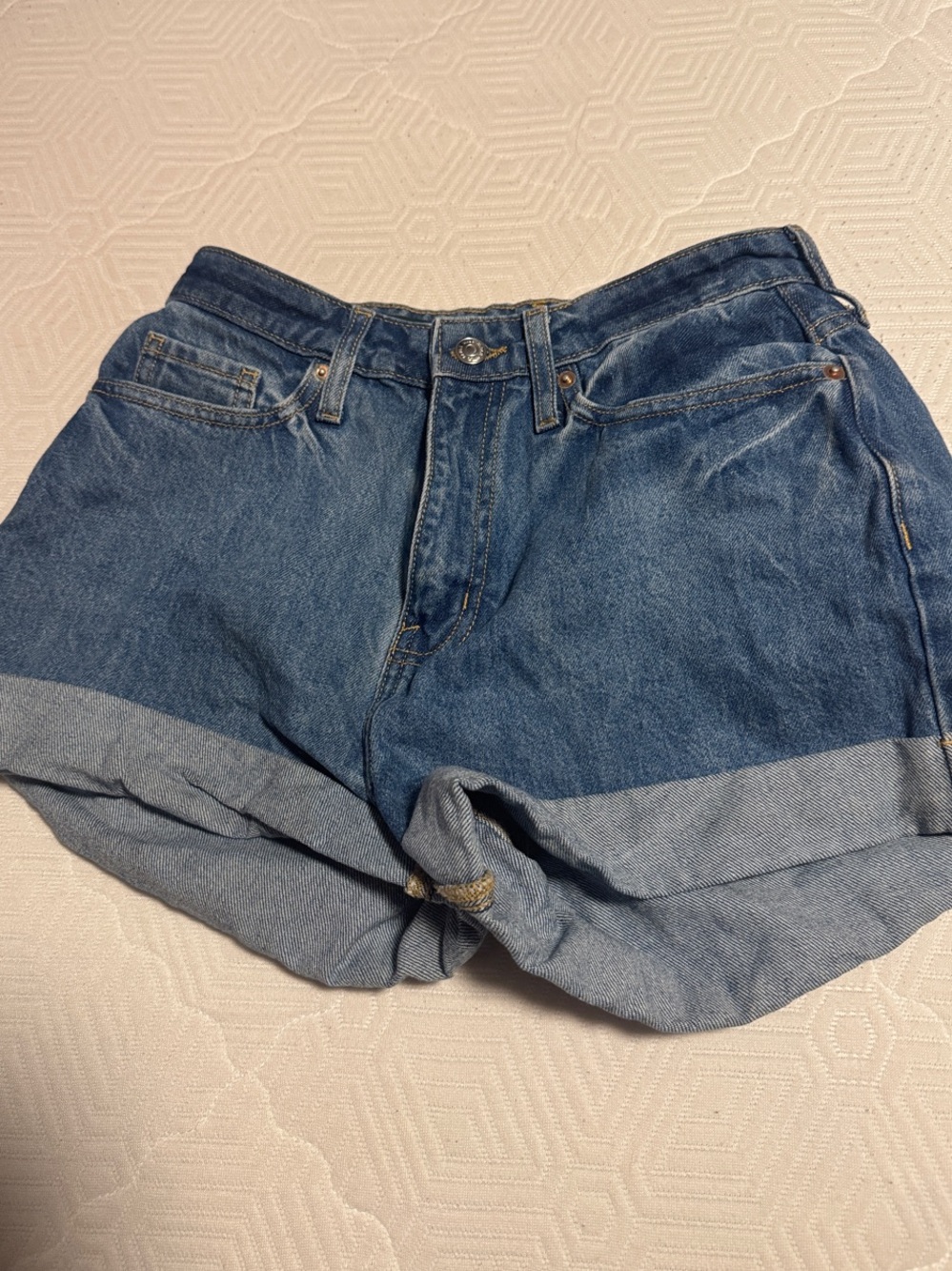 wild fable Dark Blue Rolled Hem Denim Shorts
